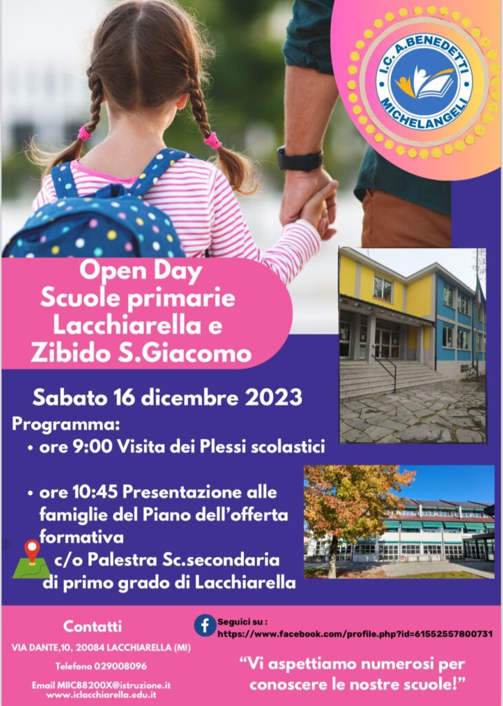 Locandina open day primaria e infanzia